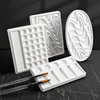 Imitation Porcelain Watercolor Palette Wavy Shape Easy To Clean Pigment Plate Chinese Painting Professional Art Tools 1
