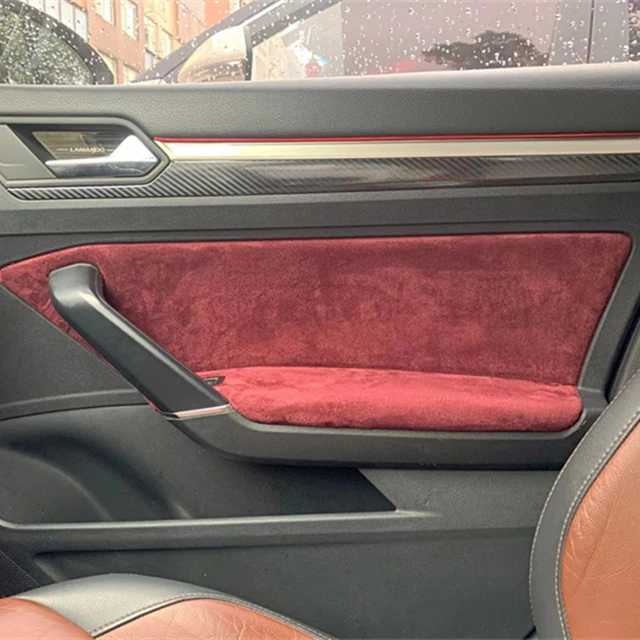 Tissu en cuir auto-adhésif pour intérieur de voiture, solution de garniture  de porte, panneau Prada, réparation d'accoudoir central, 19.6x47.2 pouces -  AliExpress