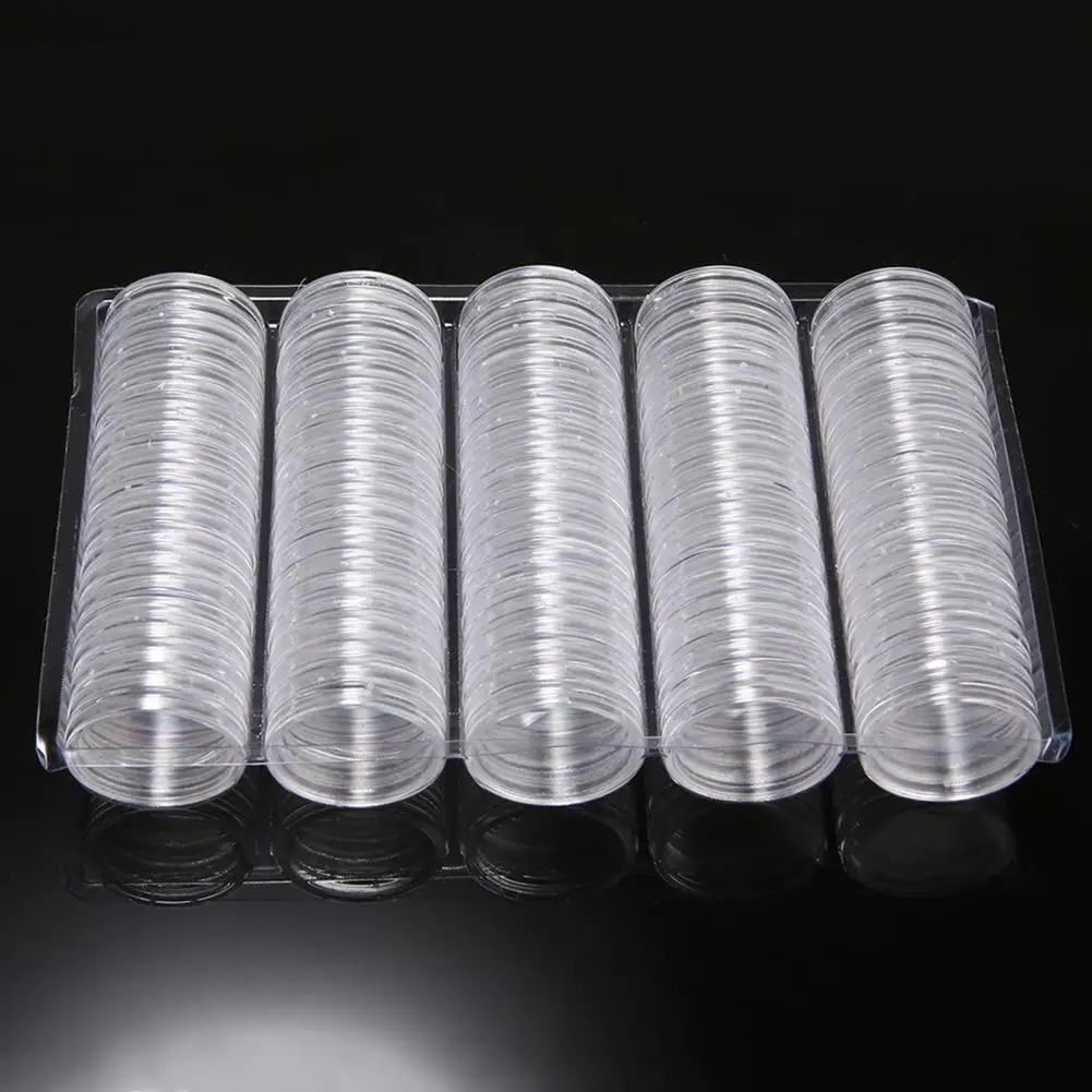 Acrylic Clear Souvenir Coin Capsules for Award Ceremony Coin Capsules 100Pcs Round Shaped 27mm Creative for Award Ceremony 6