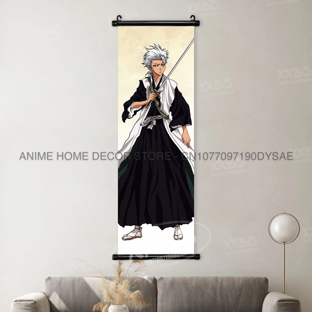 Bleach Anime Art Scroll: Ichigo & Orihime Decorative Wall Hanging