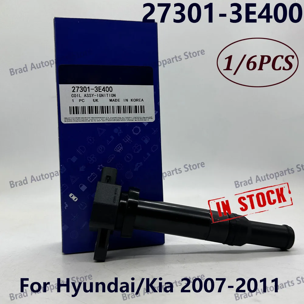 

Новинка 1/6 шт. 27301-3E400 UF558 Катушка зажигания для Hyundaii Santa Fe K-ia Optima Rondo 2.7L V6 273013E40 0 Высокое качество