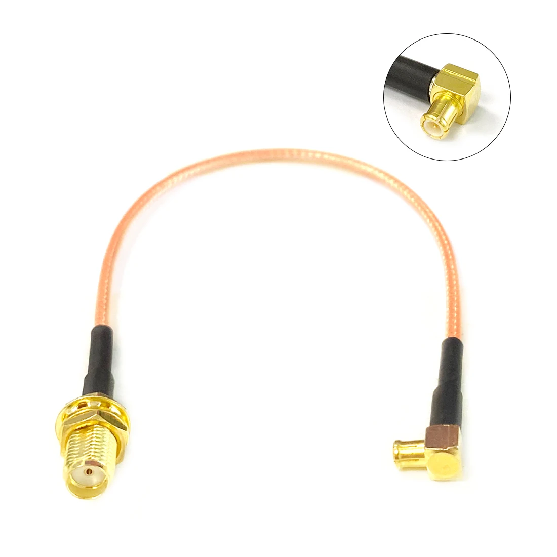 SMA-Buchse, Schott auf MCX-Stecker, rechtwinklige HF-Kabelbaugruppe, RG174, RG178, RG316, 10 cm/30 cm/50 cm, für drahtloses Modem – Detail 1