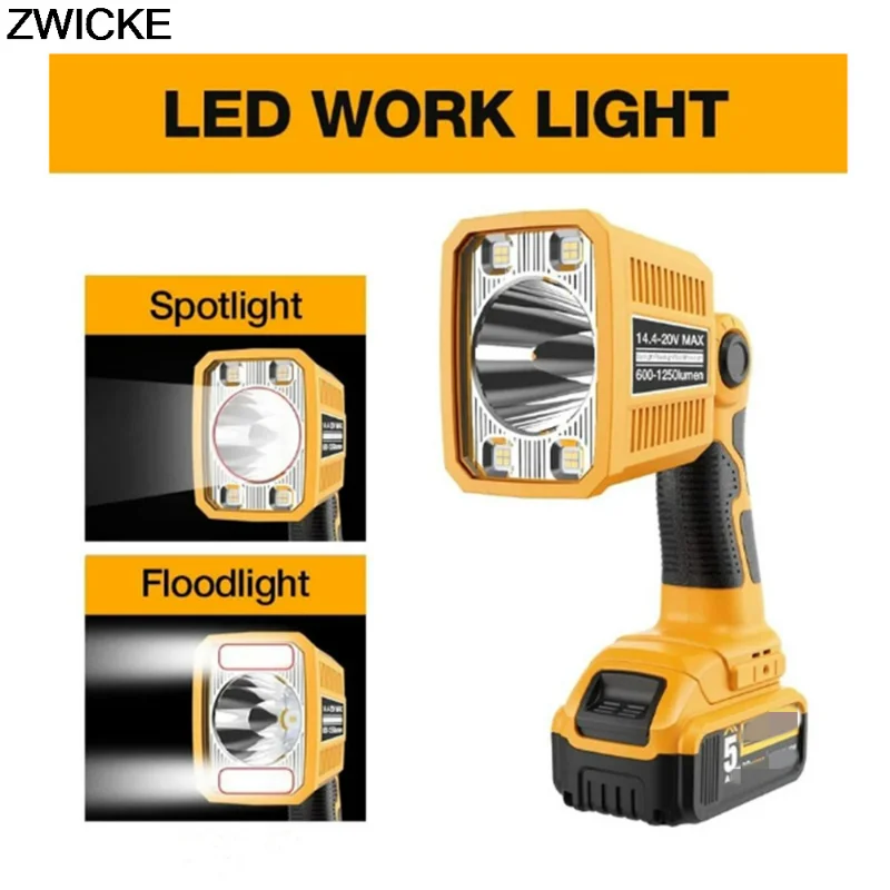 Suitable for Dewalt Power Tools 18V Lithium Battery Outdoor Travel LED Lighting DW Vertical Horizontal Lamp