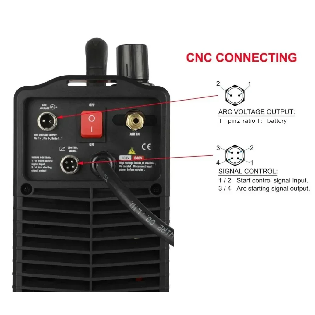Lotos LTP5500DCNC Non-Touch Pilot Arc CNC Enabled Digital Plasma Cutter THC Torch Height Control Enabled, Dual Volta 6