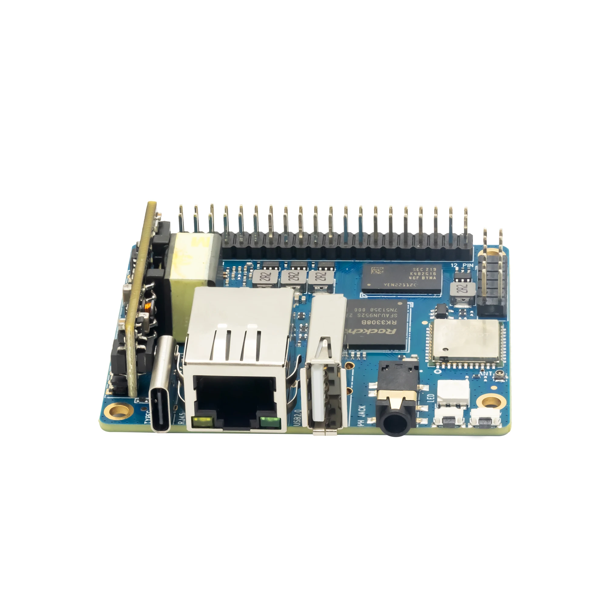 Banana pi Conselho de Desenvolvimento com Módulo Poe Bpi-p2 Pro Rockchip Rk3308 40 Pin Gpio 512m Ddr3 8g Emmc Suporta Wi-fi Bluetooth - Imagem 4