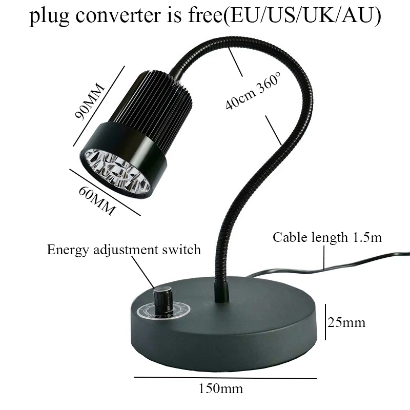 LED UV colloidal curing lamp 395nm 365nm 405nm shadowless glue crystal drop glue resin ink paint curing mobile phone repair