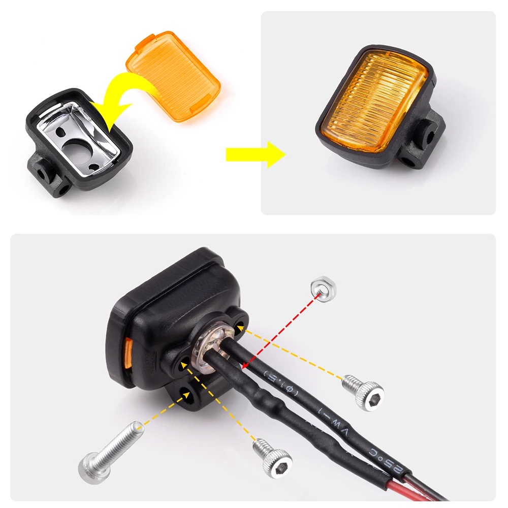 YEAHRUN RC Auto Dach Licht LED Scheinwerfer Scheinwerfer für Axial SCX10 Wraith TRX4 TRX6 Tamiya 1/10 RC Crawler Auto DIY Teile – Detail 12