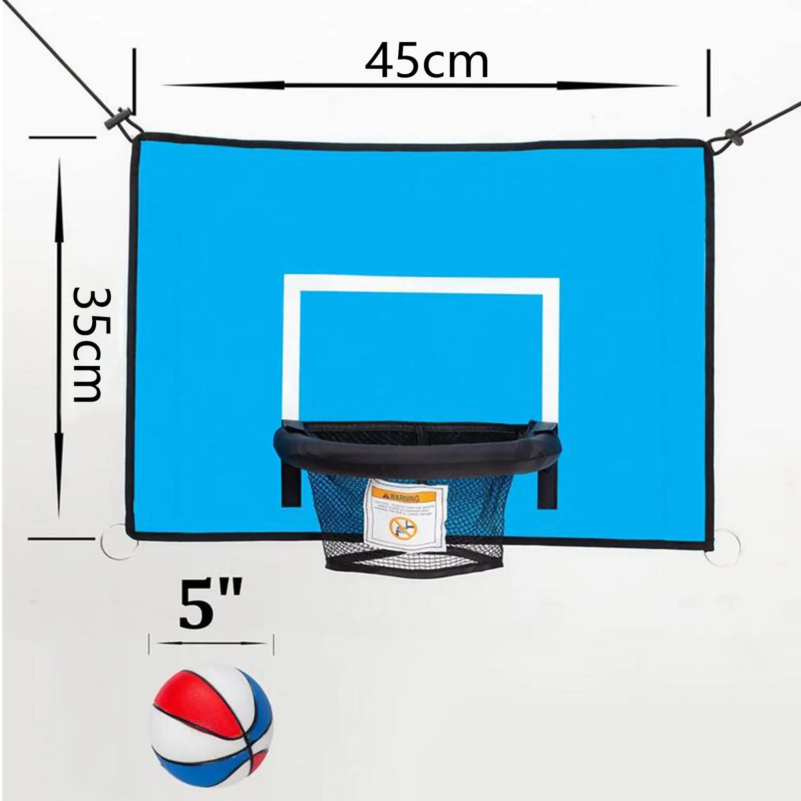 Basketball Hoop Attachment for Trampolines Universal Baseboard with Net Basketball Hoop Attachment for Trampolines Universal Baseboard with Net