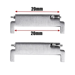 Versatile Watch Strap Adapter Set with Quick Release Pins (Silver - 20mm to 20mm)