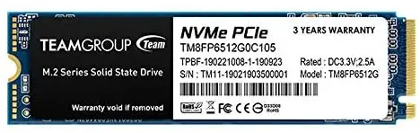 NVMe M.2 SSD 512GB Team Group MP33