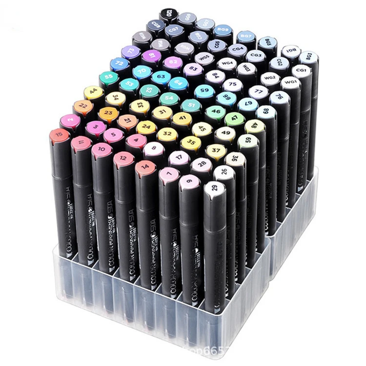 

Double-ended Marker 30/40 Color Markers Anime Drawing Design Set Alcohol Oil Based Watercolor Pen