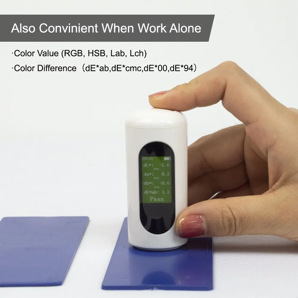 Portable 45/0 Colorimeter Measuring Color Difference Of Paint Plastic Textile And Packaging
