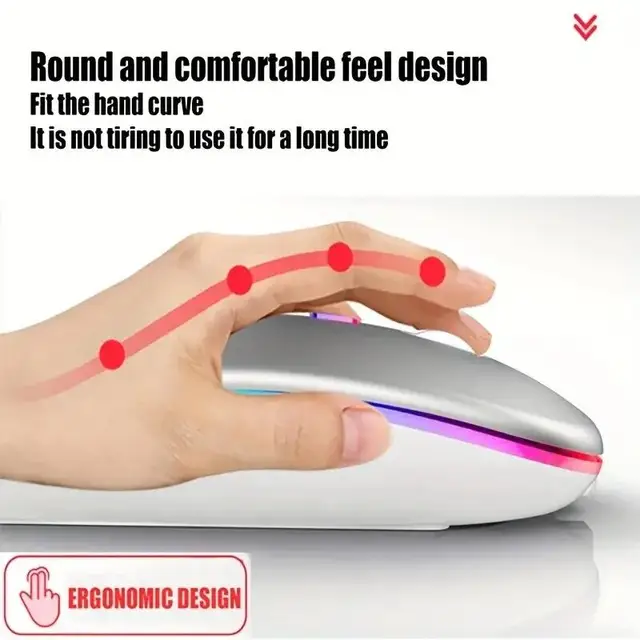 Wireless Mouse Gaming Mouse Backlight USB Compatible RGB Rechargeable Mice Silent Backlit Ergonomic Gaming Mouse for Laptop PC 6 Wireless Mouse Gaming Mouse Backlight USB Compatible RGB Rechargeable Mice Silent Backlit Ergonomic Gaming Mouse for Laptop PC 6
