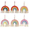 BeHandwovens Cotton Rope Rainbow Tassels Wall Car Pendants Rainbow Wall Hangings Holiday Decorations 1