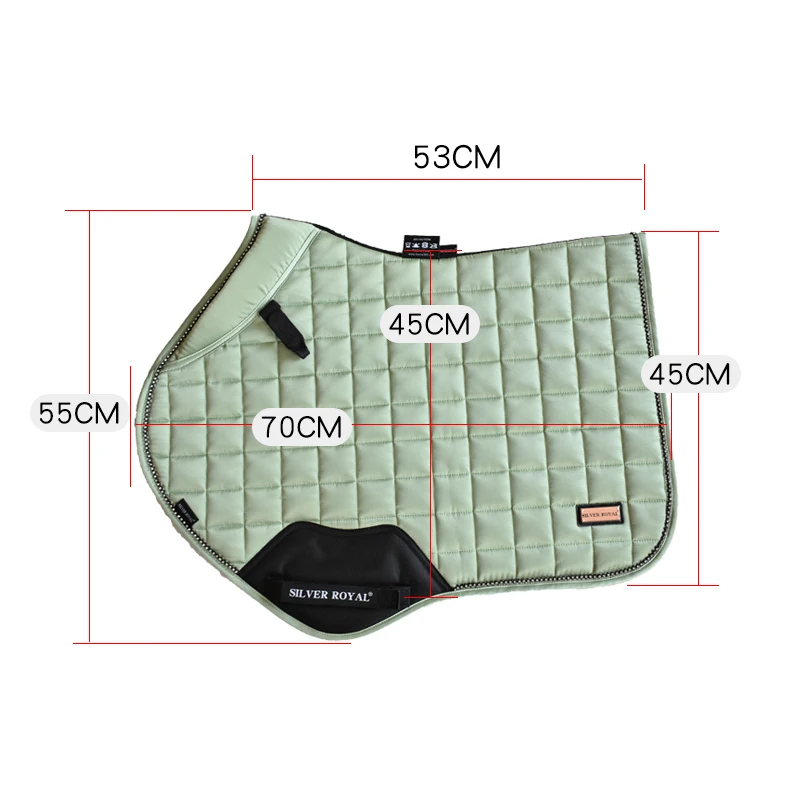 British Sweat Drawer Saddle Pads Square Satin Horse Riding Pad Saddlecloth
