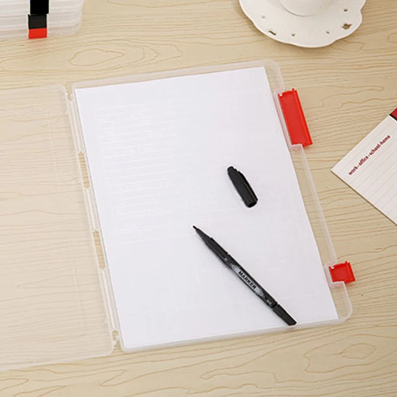 A4/A5 File Storage Box Transparent File Contract Classification Bills Sorting OfficeDocument Supplies Data Preservation Folder