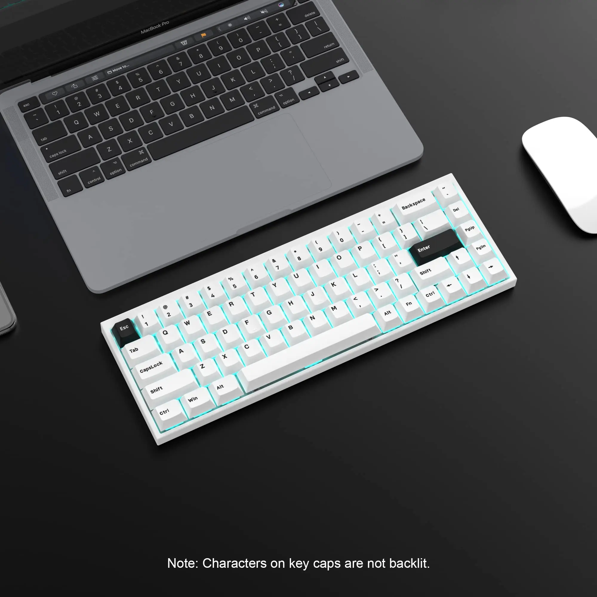 Duplo Tiro Pbt Keycaps 168 Teclas Bow Branco Preto Cereja Perfil Gateron Switches mx Teclado Gamer Mecânica - Imagem 5