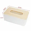 Plastic Tissue Box Modern Wooden Cover Paper with Oak Home Car Napkins Holder Case Home Organizer Decoration Tools tissue box 5