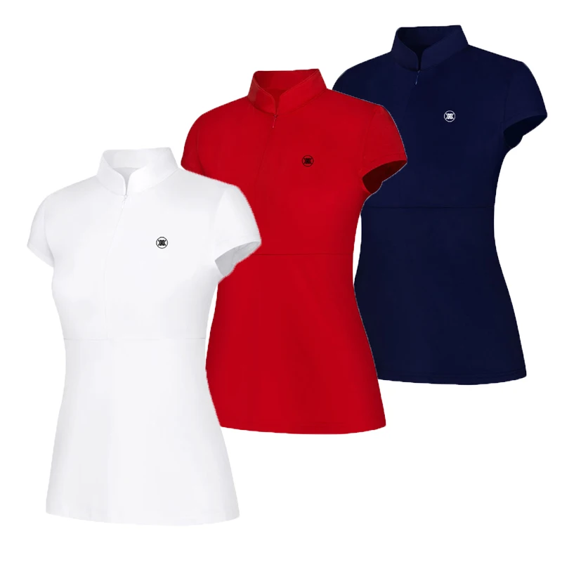 Golf Shirts Women short sleeve Polo Quick Dry Athletic Tennis Moisture Wicking Breathable High Elastic Shirts Ladies Sports