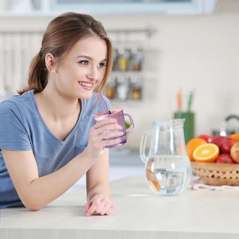 Szklana słomka kubek do kawy przenośny szklanka Tumbler z pokrywką i słomką szklany pojemnik z pokrywką kubki z pokrywkami do kawy i słomką do podróży