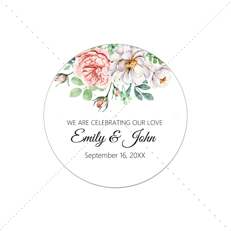 Celebrations Labels Personalized Wedding Stickers Customized Name Text Sticker Birthdays Baptism Henna Day Parties  Decor 