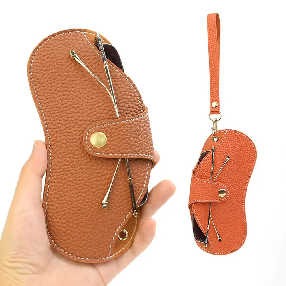 Buckle Design PU Leather Glasses and Sunglasses Case