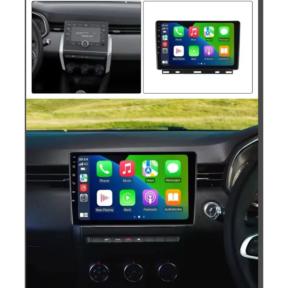 RoverOne® Autoradio GPS Bluetooth CarPlay Pour Renault Clio 5 Lutecia 2019 - 2021 Android Auto Radio Stéréo Navigation Écran - Auto