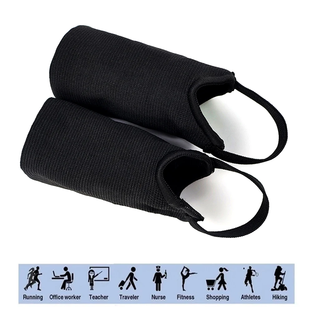 2 Paia Supporti Caviglia Calcio Neri - Protezione Antinfortunio Per Distorsioni Articolari - Foto 2