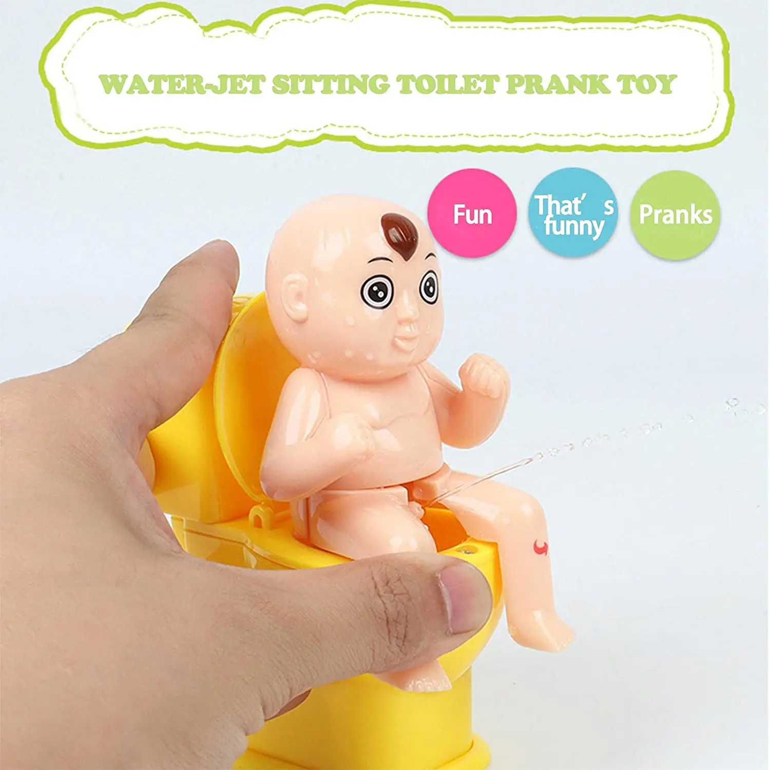 Funny Children Tricky Shooting Water Toys Novelty Squirt Joke Toy Doll Toilet Pee Cartoon Boy Water Spray Trick Squishy