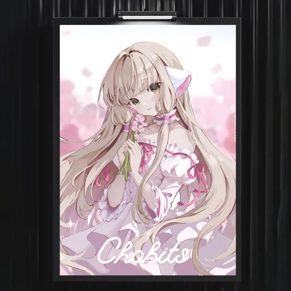 Cartoon-C-Chobits Niedliches Poster für Zuhause, Wohnzimmer, Schlafzimmer, Bar, Flur, klebrige Wandkunst, Druck, wasserfest, ästhetische Dekoration – Detail 10