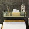 Wall Mounted Shower Shampoo Racks Bathroom Shelf Organizer Non-Drilling Removable Transparent Pet Material Bathroom Storage Rack 5