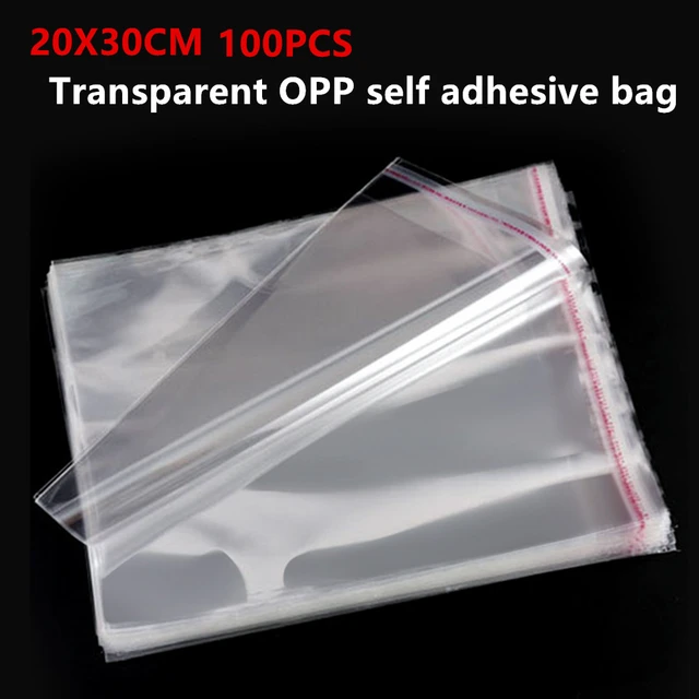 11 SIZES 100pcs Clear Self Adhesive Seal Plastic Bags 