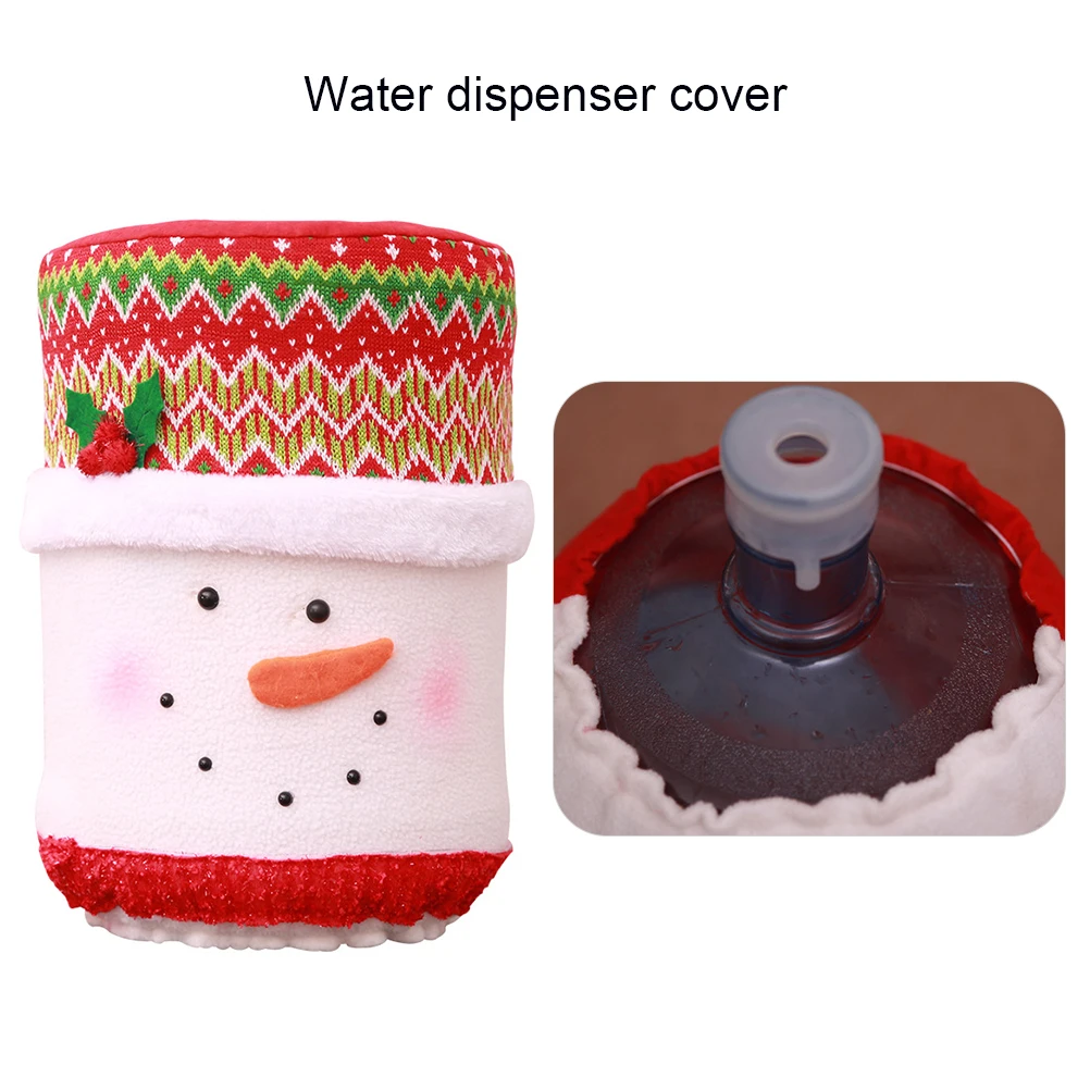 Christmas Snowman Water Dispenser Bucket Cloth Cover Water Buckles Reusable Dispensers Dust Covers