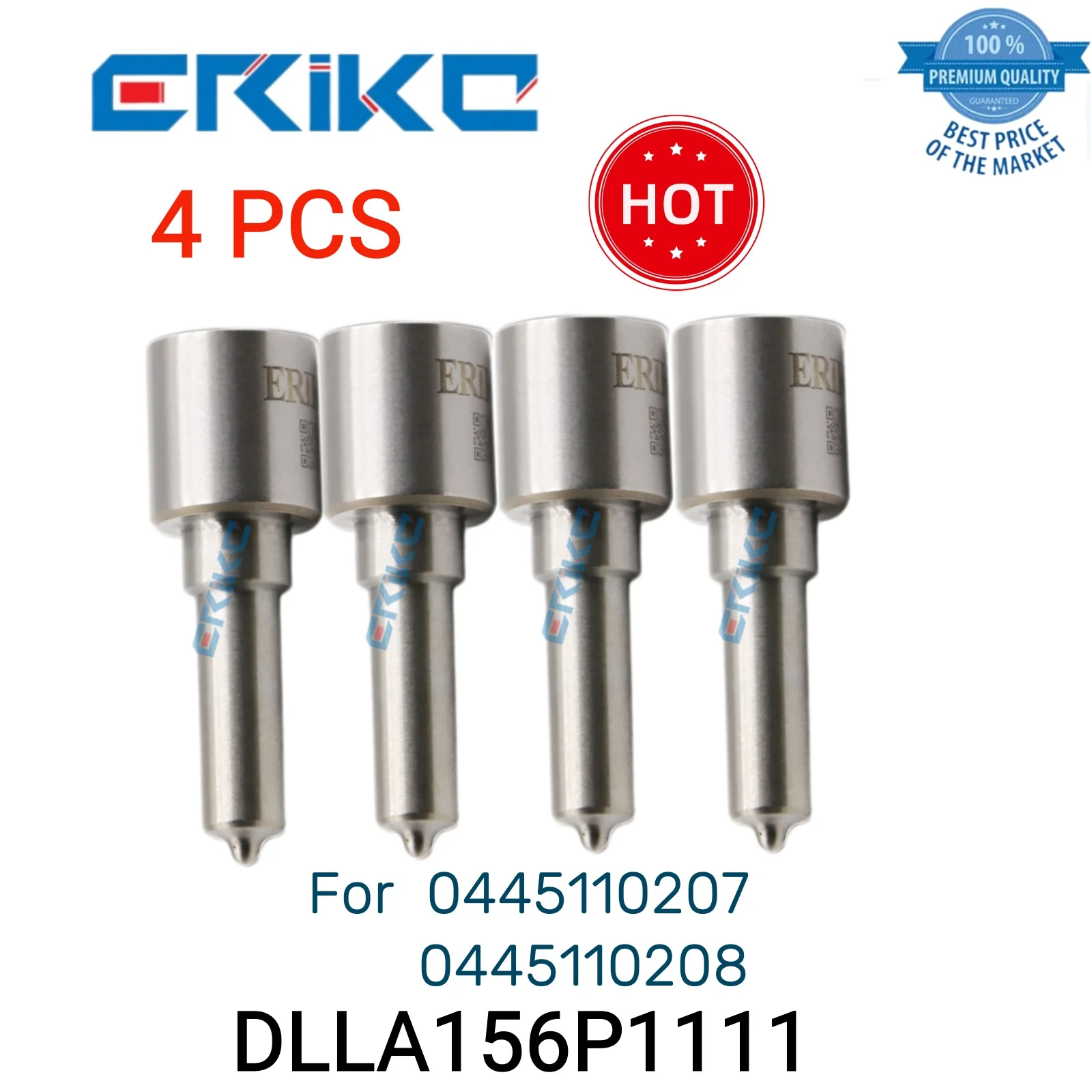 

4 PCS DLLA156P1111 0 433 171 718 Diesel Nozzle DLLA 156 P 1111 Oil Spray Nozzle DLLA 156P1111 fit for 0445110 207 208 0986435069