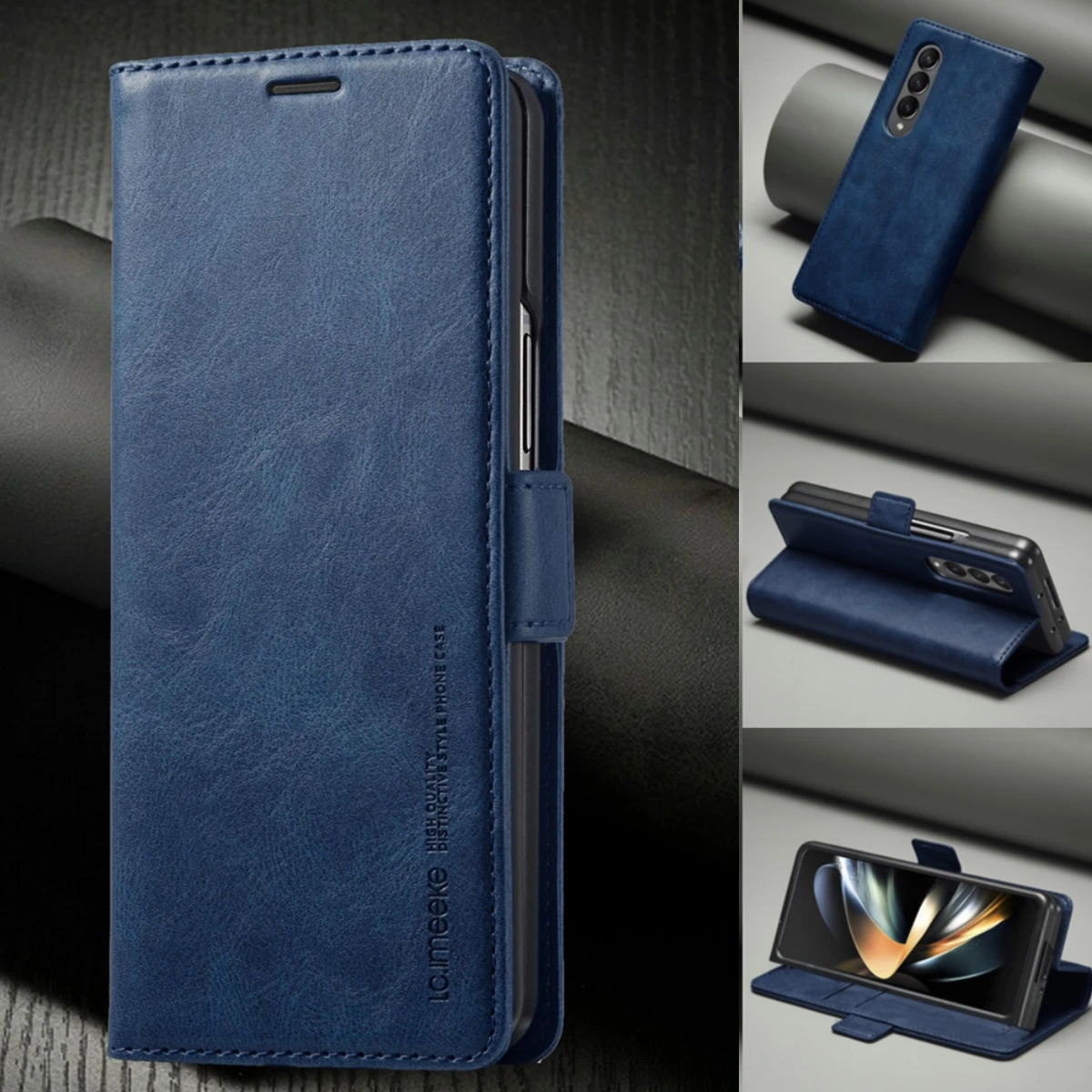 Business Leather Case For Samsung Galaxy Z Fold 8 Ultra 7 6 5 4 3  Z Fold7 Magnetic Flip Protective Card Solt Wallet Phone Cover
