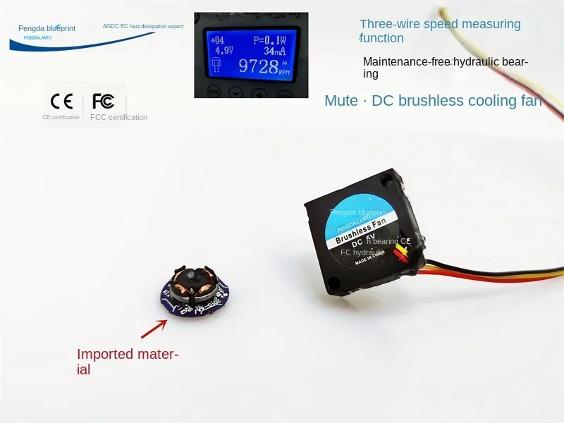 Pengda Blueprint 2006 Hydraulic Bearing with Speed Measurement 5V 0.034A Silent 2CM Micro Air Blower Cooling Fan20*20*6MM new pengda blueprint 50 52 19mm with cooling fin graphics card 12v dc brushless 4010 cooling fan