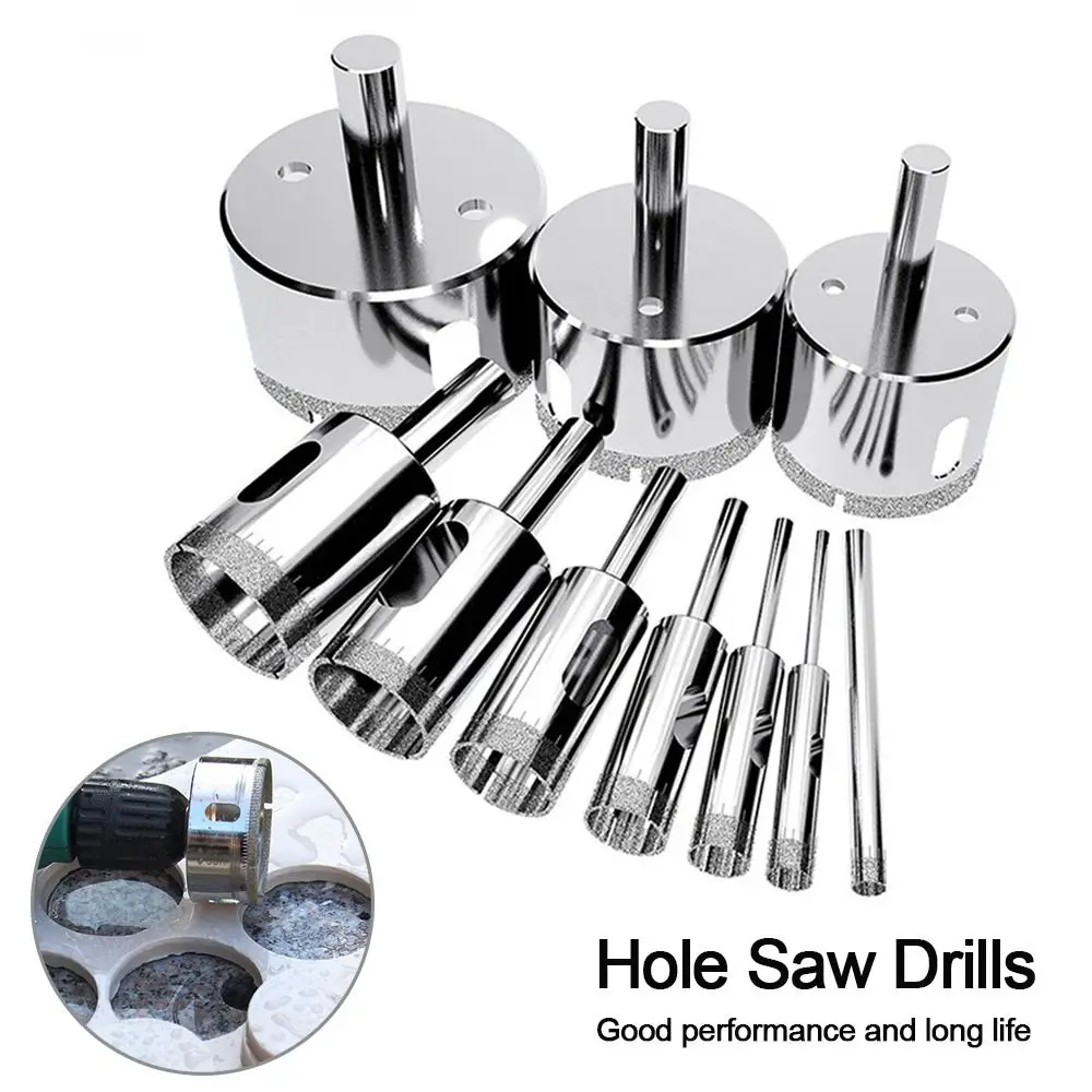 6-25 Mm Diamond Coated Drill Bit Round Shank Hole Saw Cutter Multifunctional Woodworking Countersink Drills Bit Cutter Tools