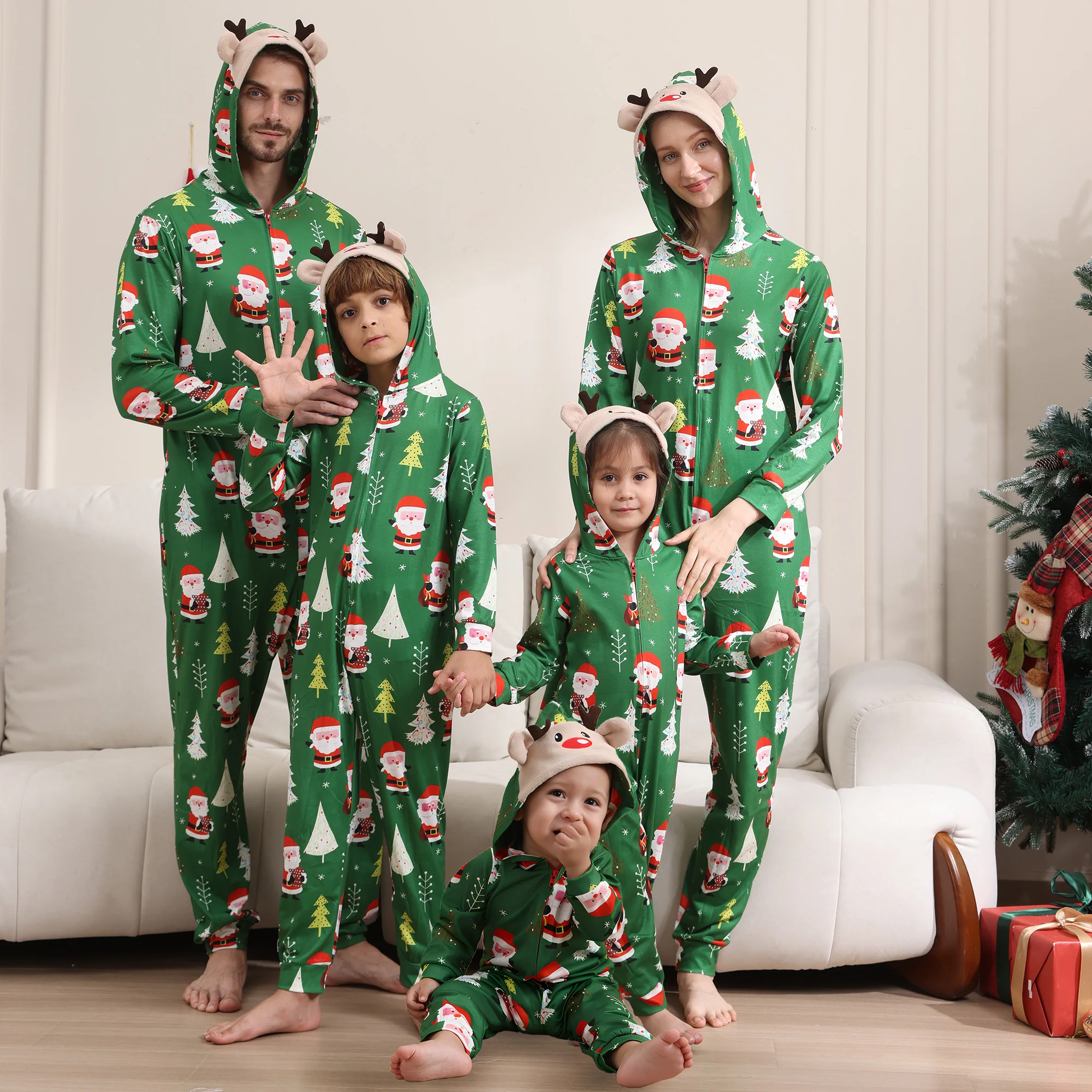 Pyjama de Noël Famille Assorti – Combinaison Parents, Enfants et Bébé – photo 3