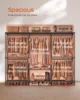 Clothes Rack, Portable Closet, 80.7 Inch Extra Large Capacity Wardrobe Closet, Clothes Storage Organizer with Shelves 4