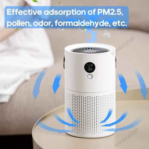 가정용 정말 HEPA 무선 충전식 공기 청정기, 공기 질 감지, 연기, 꽃가루, 먼지, PM2.5 2