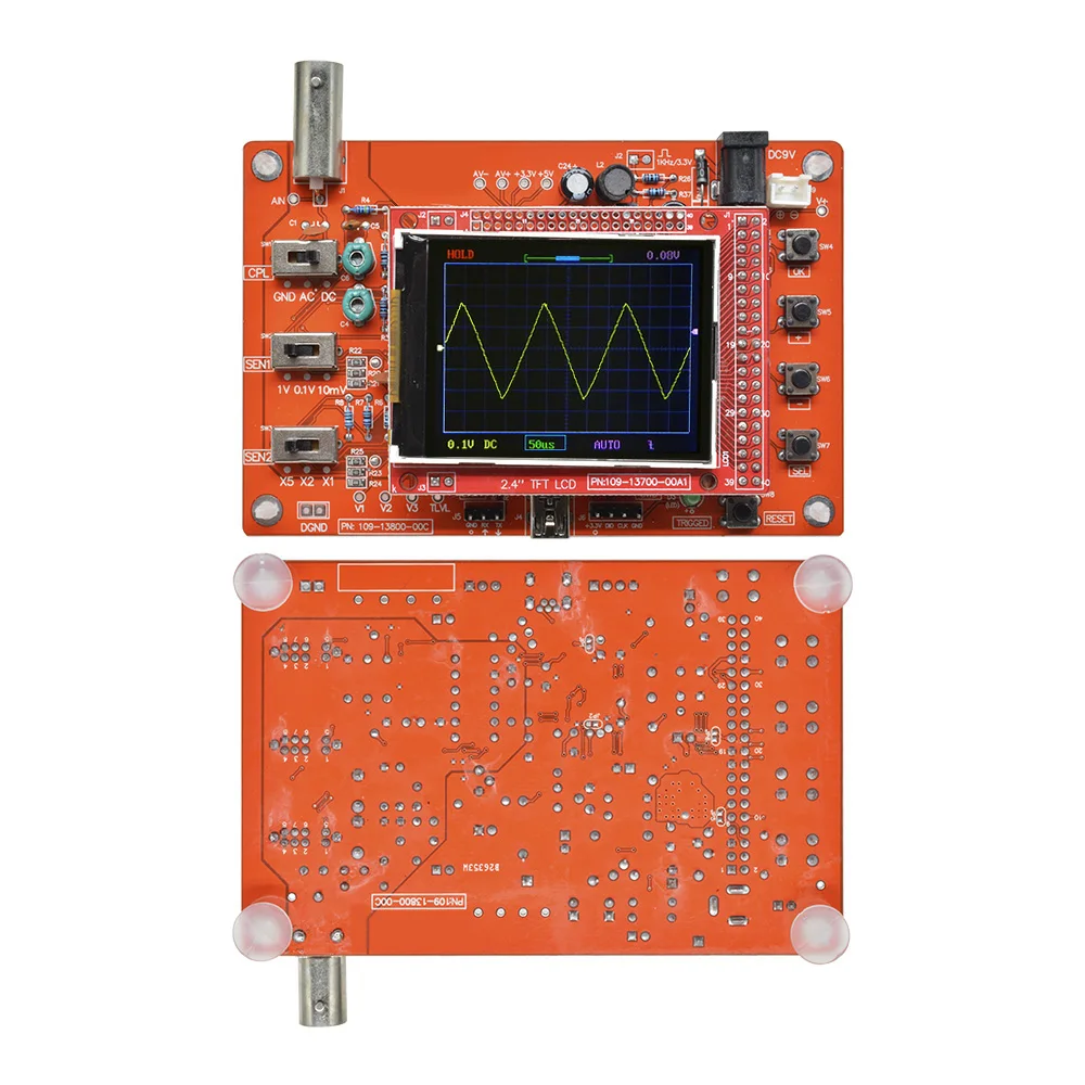 Digital Oscilloscope DS0138 Digital Oscilloscope 2.4 Inch TFT LCD Display Alligator Probe Test Clip For DIY Measuring Instrument