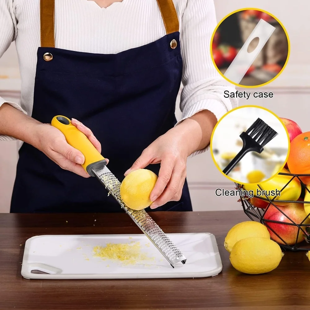 Cheese Grater Kitchen Grater Lemon Zester Grater Cheese Slicer Multifunctional Rectangular Stainless Steel