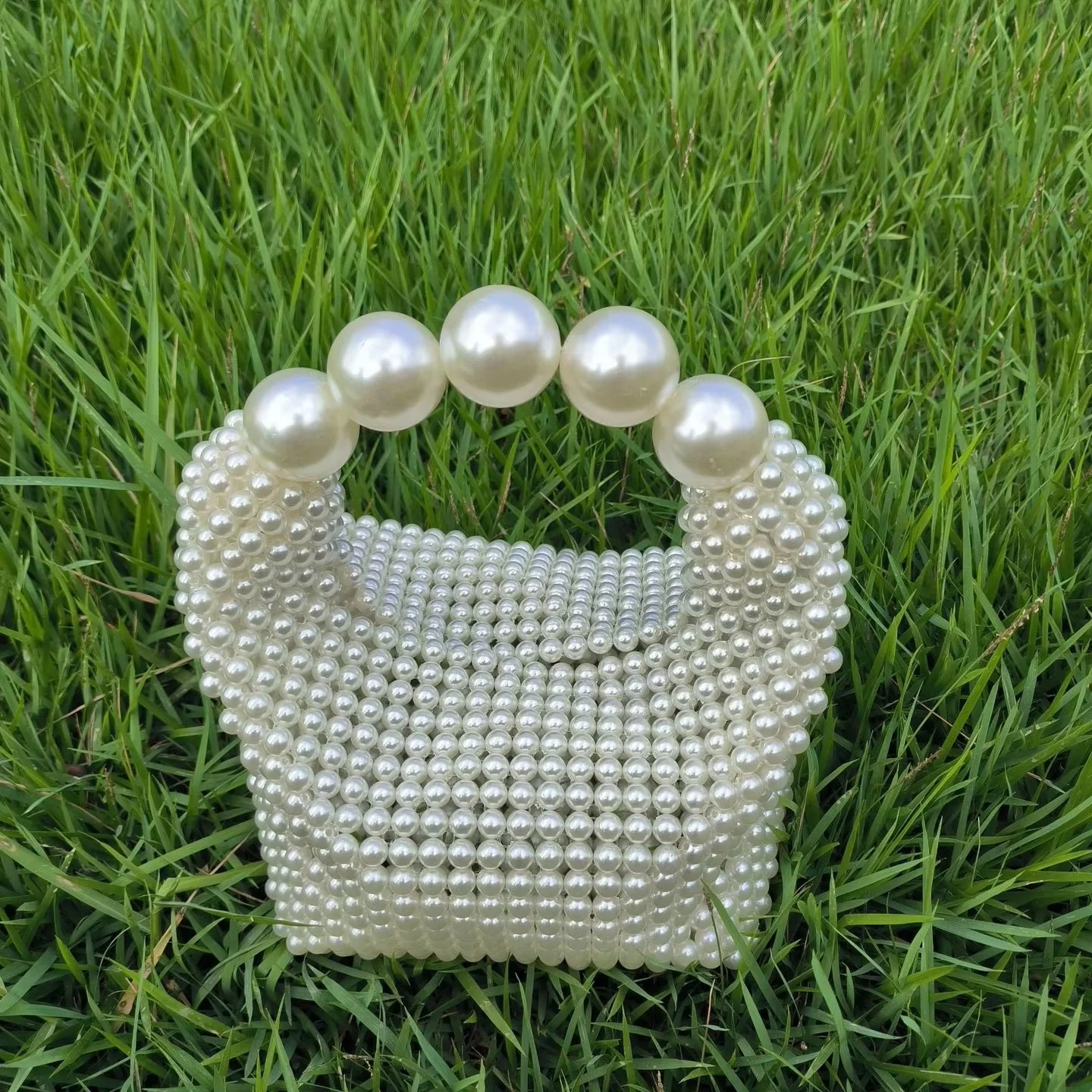 Borsa a mano artigianale con perline da donna, borsa a secchiello con perline in legno, borsa da sera, borsa a tracolla, borsa a tracolla con perline, borsa da spiaggia femminile - immagine 6