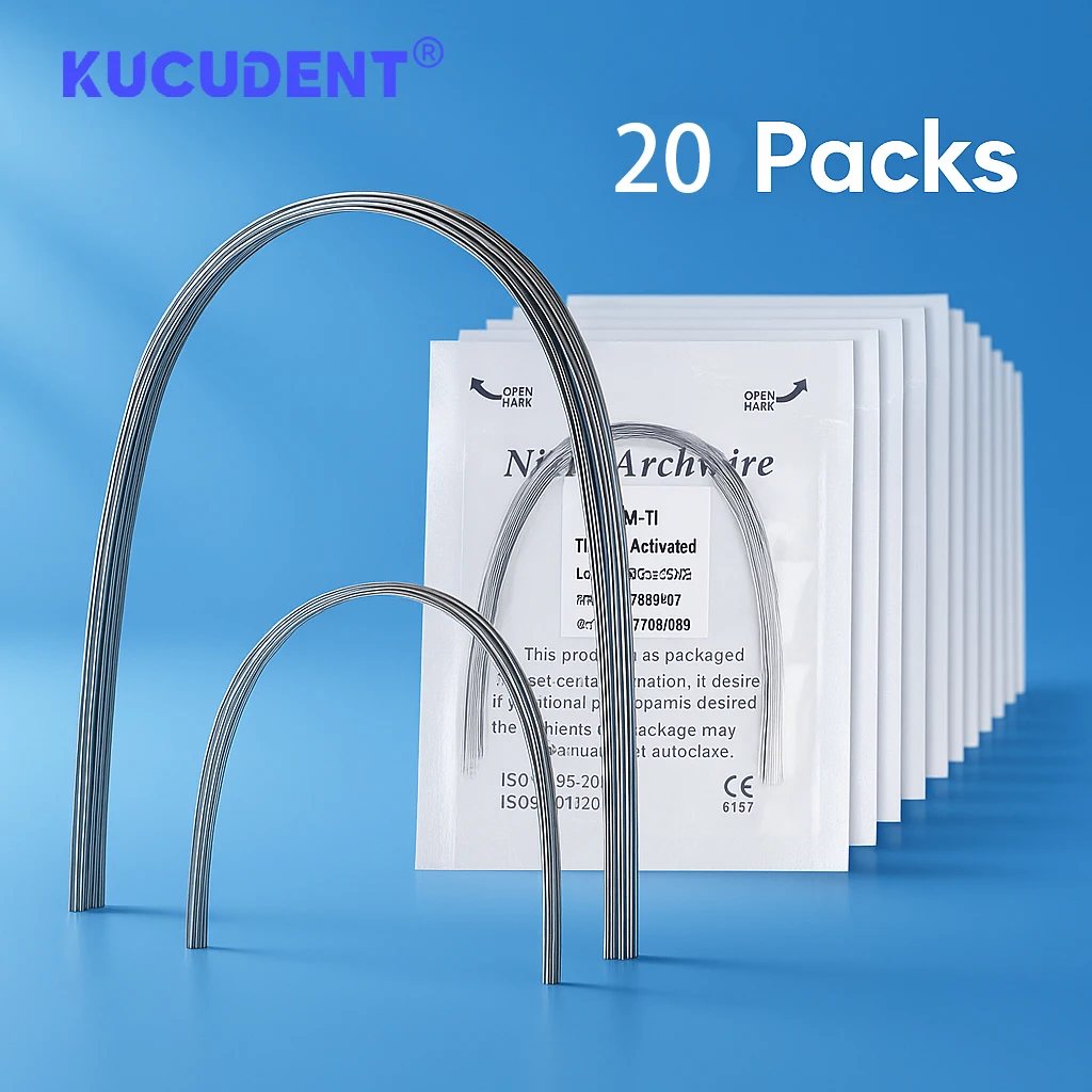 5 Arcs Rectangulaires NiTi Activés Thermiquement – AZDENT, Pour Orthodontie, 10/pack