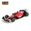 Bburago 1:43 Ferrari 2023 SF23 Las Vegas #16 #55 F1 Racing Formula Car Static Simulation Diecast Alloy Model Car 1