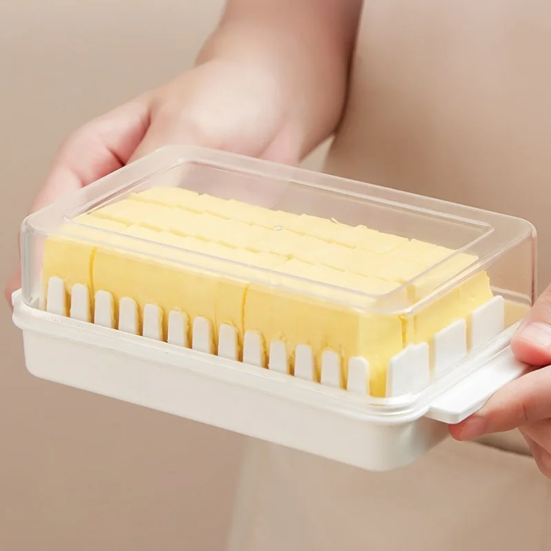 Butter Cheese Cutter Storage Box with Lid Household Kitchen Baking Food Butter Refrigerator Fresh Keeper Container Baking Tool