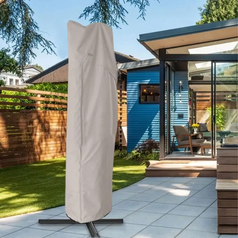 Umbrella cover Umbrella cover patio waterproof market parasol cover with zipper for 7-13ft outdoor cantilever offset umbrellas rain cloth