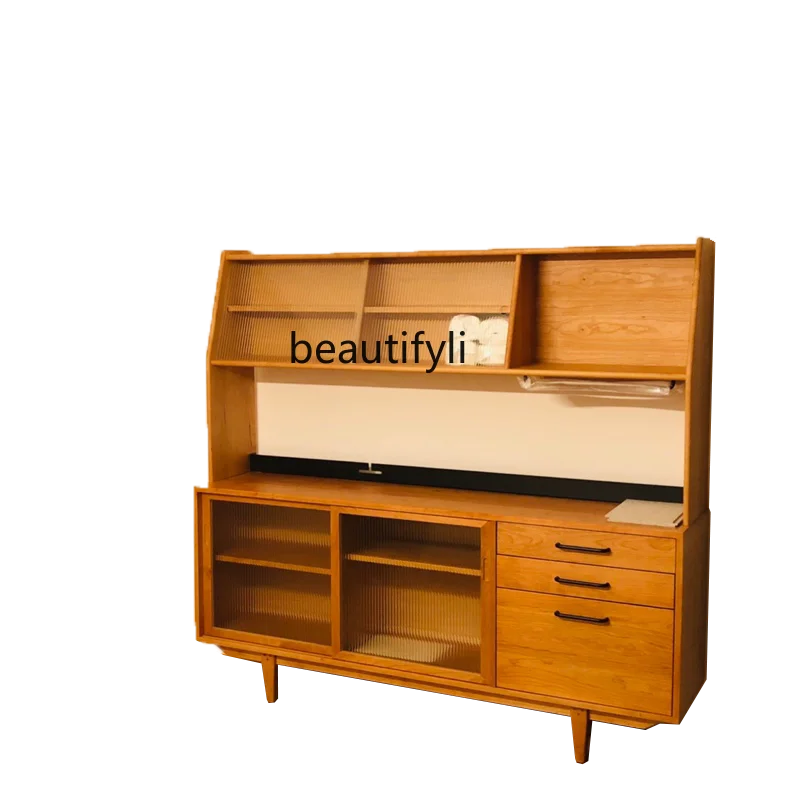 

Simple Modern Sideboard Cabinet Solid Wood Living Room Display Cabinet Nordic Storage Storage Cupboard Tea Cabinet furniture