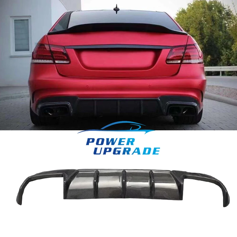 

Car Body Kit Rear Diffuser Lip BenZ E Class W212 E260 E300 E400 14-16 Year Brabus Style Carbon Fiber Rear Bumper Lip Diffuser