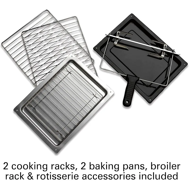 31107D Convection Countertop Toaster Oven with Rotisserie, Extra-Large, Black and Stainless 6